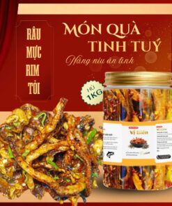 1KG Râu Mực Rim Tỏi Ớt Vị Biển Chế Biến Sẵn Thơm Ngon Phù Hợp Ăn Cơm Nóng