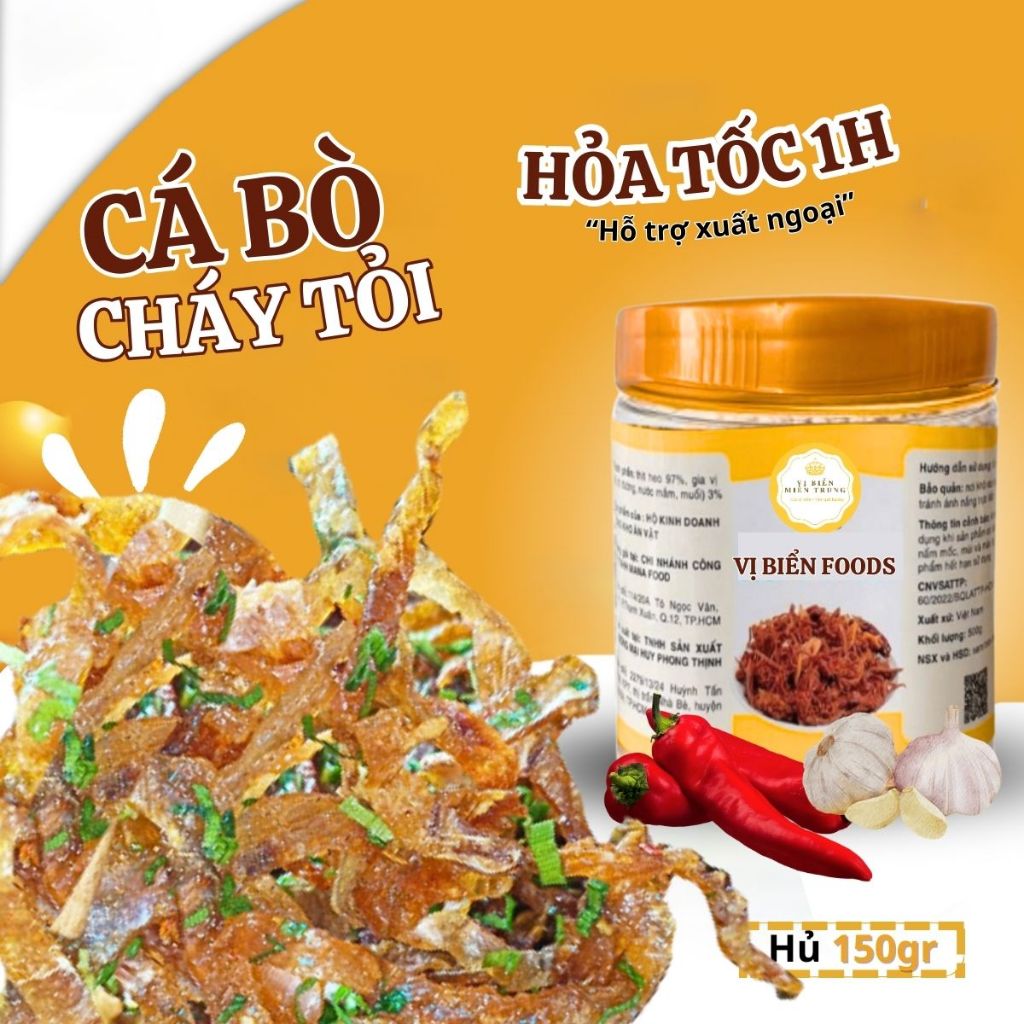 Cá Bò Cháy Tỏi Tẩm Gia Vị Vị Biển Ăn Kèm Với Cơm Nóng Hủ 150gr