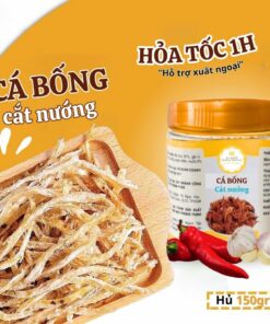 Cá Bống Cắt Nướng Vị Biển, Đồ Ăn Vặt Ngon Rẻ Hủ PET 150gr Thực Phẩm Ăn Liền