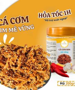 Cá Cơm Rim Mè Nước Mắm Vị Biển, Đồ Ăn Vặt Ngon Rẻ Hủ PET 200GR Thực Phẩm Ăn Liền