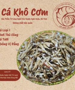 Cá Khô Cơm Hà Tĩnh – Cá Khô Cô Hà, cá khô cơm loại I, không vị mặn, đắng, cá tươi phơi thủ công từ làng nghề