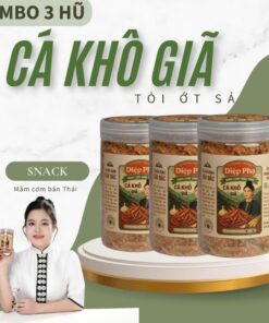 (Combo 3 Hũ) Cá Khô Giã Tỏi Ớt Sả - Diệp Phạ Đặc Sản Tây Bắc Ăn Cùng Cơm Trắng Hợp Ngon
