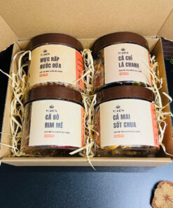 Combo Quà Tặng 4 Hủ Mực Hải Sản Ăn Liền VỊ Biển Miền Trung Thương Hiệu Mang Niềm Tin Cho Bạn