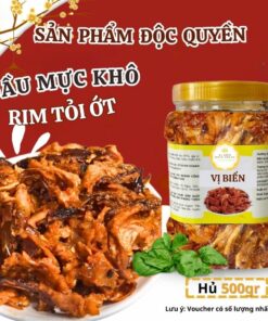 Đầu Mực Lá To Rim Tỏi Ớt Vị Biển Foods Hải Sản Sấy Khô Ăn Liền Với Cơm Nóng