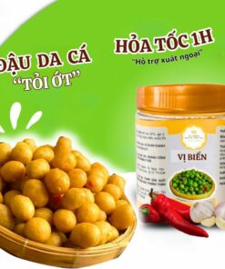 Đậu Phộng Da Cá Tỏi Ớt Vị Biển, Hạt Dinh Dưỡng Loại 1 Tốt Cho Sức Khỏe Hũ Pet 200gr