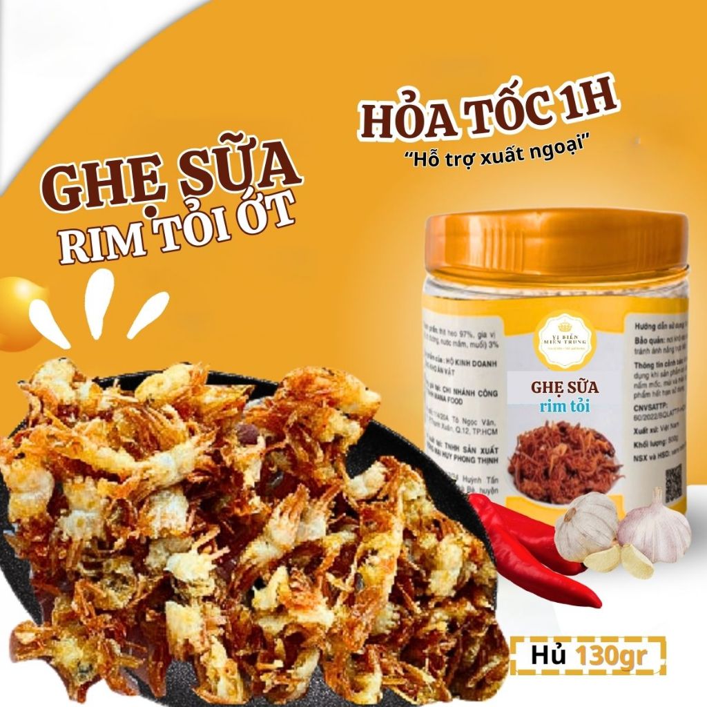Ghẹ Sữa Rim Tỏi Ớt Vị Biển Miền Trung, Đồ Ăn Vặt Ngon Rẻ Hủ PET 170GR Thực Phẩm Ăn Liền