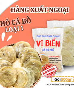 [HÚT CHÂN KHÔNG] Khô Cá Bò Loại 1 Vị Biển Miền Trung, Cá Khô 1 Nắng 500gr Đẹp Không Mặn Hàng Mới