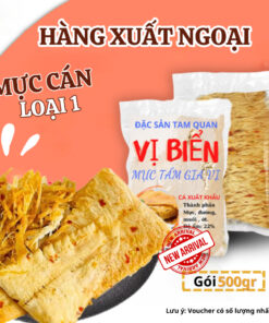 [HÚT CHÂN KHÔNG] Mực Cán Tẩm Gia Vị Loại 1 Hàng Xuất Khẩu Khô Chuẩn Hút Chân Không 1 Nắng 500gr Cho Người Sành Ăn