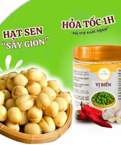 Hạt Sen Khô Sấy Giòn Vị Biển, Hạt Dinh Dưỡng Loại 1 Tốt Cho Sức Khỏe Hũ Pet 200gr