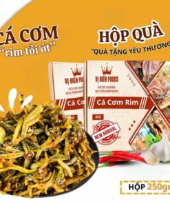 [Hộp Quà Tặng] Cá Cơm Rim Tỏi Ớt Vị Biển Hút Chân Không 250gr Quà Tặng Xuất Ngoại