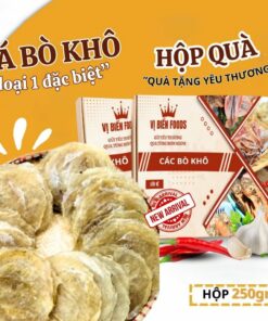 [Hộp Quà Tặng] Khô Cá Bò Vị Biển Hút Chân Không 250gr Quà Tặng Xuất Ngoại