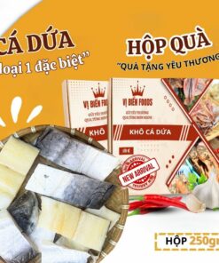 [Hộp Quà Tặng] Khô Cá Dứa Cà Mau Vị Biển Hút Chân Không 250gr Quà Tặng Xuất Ngoại