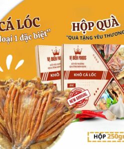 [Hộp Quà Tặng] Khô cá Lóc Vị Biển Hút Chân Không 250gr Quà Tặng Xuất Ngoại