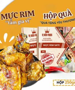 [Hộp Quà Tặng] Mực Rim Sa Tế Vị Biển Hút Chân Không 250gr Quà Tặng Xuất Ngoại