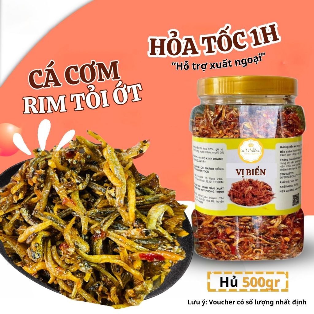 [Hút Chân Không] Cá Cơm Rim Tỏi Ớt Vị Biển Ăn Kèm Với Cơm Nóng Đậm Vị Miền Trung