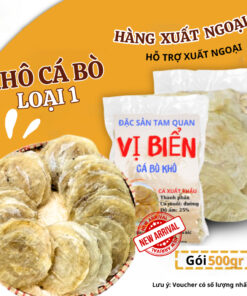 Khô Cá Bò Loại 1 Vị Biển 500gr Đồ Khô Xuất Khẩu Hút Chân Không