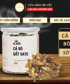 Khô Cá Bò Sốt Sa Tế Vị Biển, Đồ Ăn Vặt Ngon Rẻ Hủ PET 150gr Thực Phẩm Ăn Liền
