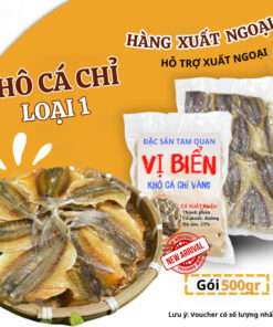 Khô Cá Chỉ Vàng Tẩm Gia Vị Loại 1 Nắng 500g Hàng Xuất Ngoại Hỗ Trợ Hút Chân Không
