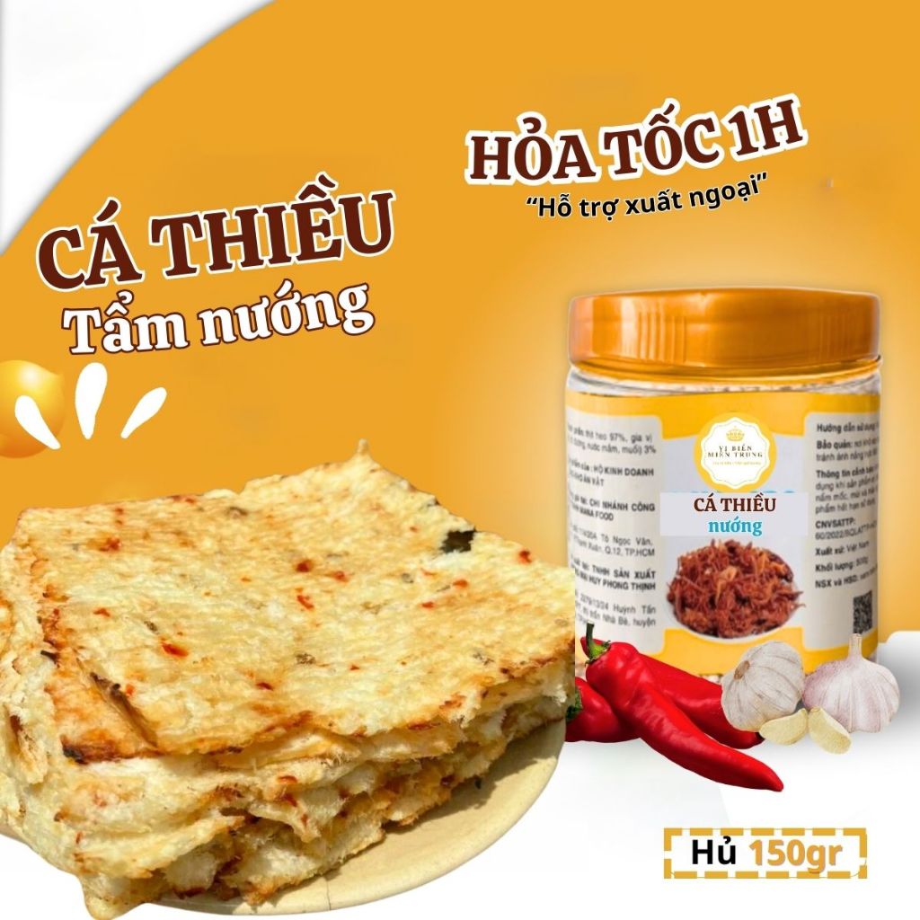 Khô Cá Thiều Miềng Tẩm Gia Vị Vị Biển, Đồ Ăn Vặt Ngon Rẻ Hủ PET 150GR Thực Phẩm Ăn Liền