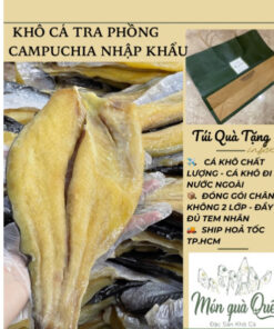 Khô cá Tra phồng Campuchia hiệu MÓN QUÀ QUÊ (chuẩn 100% nhập trực tiếp từ Campuchia)