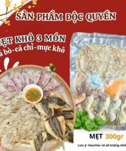 [Mẹt Khô 3 Món 300gr] Khô Mực Size Trung – Cá Chỉ Vàng Loại 1 – Cá Bò Loại 1 Hải Sản Khô VỊ Biển Foods