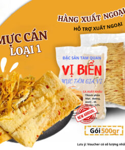 Mực Cán Tẩm Gia Vị Vị Biển Loại 1 Mực Khô Nguyên Chất 500gr Đặc Sản Miền Trung