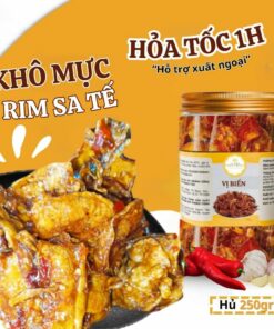 Mực Rim Me Vị Biển 250gr Mực Tẩm Gia Vị Nguyên Con Chuẩn Vị Siêu Ngon