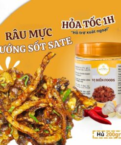 Râu Mực Lá Lớn Rim Tỏi Ớt Vị Biển Ăn Kèm Với Cơm Nóng Hủ 200gr