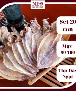 Set 20 con mực khô size 90-100 con/kg thịt dày ngọt tươi mới NEO Hải Sản Khô