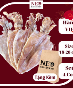 Set 4 con khô mực size 18-20 con/kg thượng hạng ngọt dày thịt NEO Hải Sản Khô