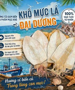 [Size 4, 7 con/kg] Khô Mực Lá Đại Dương Vị Biển Size Lớn Ăn Kèm Với Tương Ớt